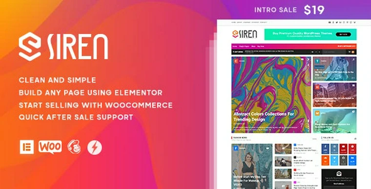 Siren v1.0.1 - News Magazine Elementor WordPress Theme35528