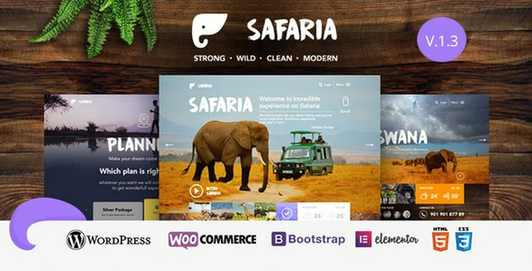 Safaria v1.3 - Safari & Zoo WordPress Theme36501