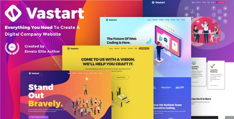 Vastart v1.2.12 - Digital Company & Startup WordPress Theme33015