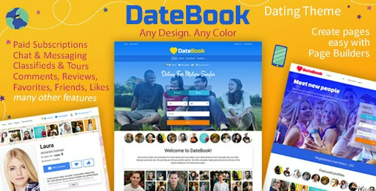 DateBook v4.6.2 - Dating WordPress Theme44024