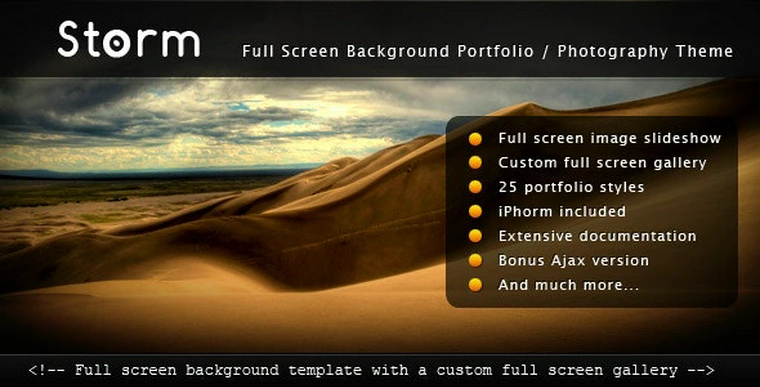 Storm v1.4.2 - Full Screen Background Template37373