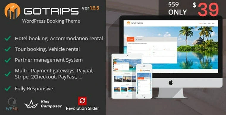 Gotrips v1.5.5 - WordPress Travel Booking Theme39359