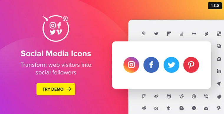 WordPress Social Media Icons v1.6.1 - Social Icons Plugin35494