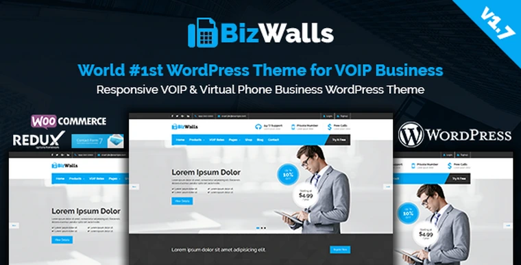 BizWalls v1.7 - Responsive VOIP & Virtual Phone Business25871