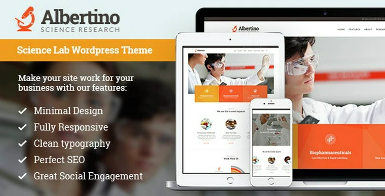 Albertino v1.6.1 - Science Laboratory Research & Technology WordPress Theme33927