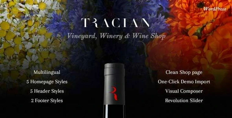 Tracian v1.3 - Wine WordPress Theme33857