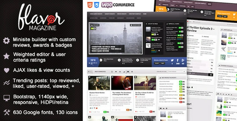 Flavor v1.13 - Responsive/HD Magazine/Review AJAX Theme26668