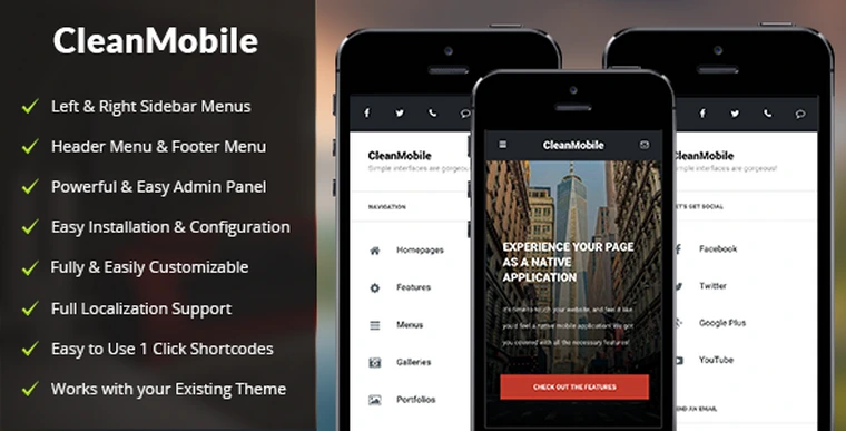 Clean Mobile v1.5 - Mobile WordPress Theme37429