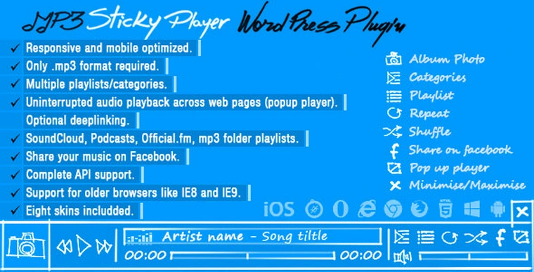 MP3 Sticky Player v5.1 - Wordpress Plugin24254