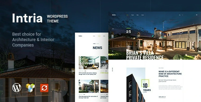 Intria v1.0.9 - Architecture and Interior WordPress Theme38183