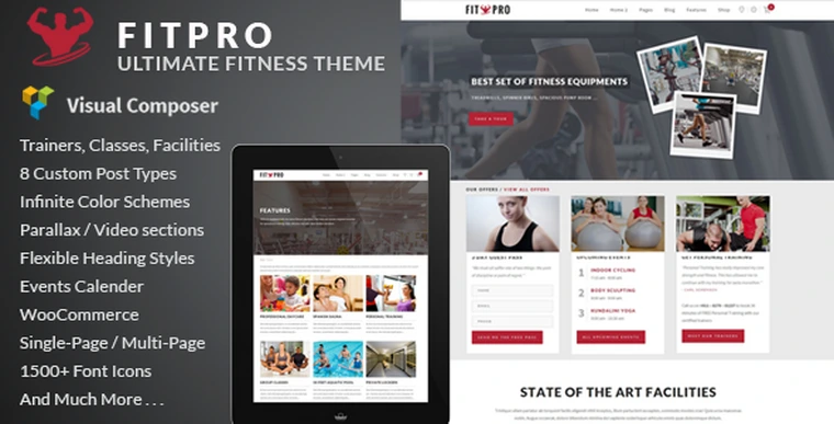 FitPro v2.7 - Events Fitness Gym Sports WordPress Theme25061