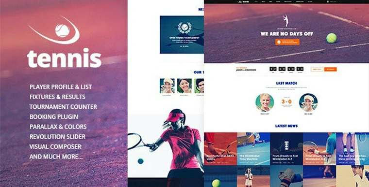 Tennis v1.2.3 - Sport Club & Events WordPress Theme34022