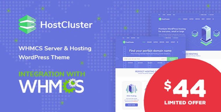 HostCluster v1.4 - WHMCS Server & Hosting WordPress Theme25547