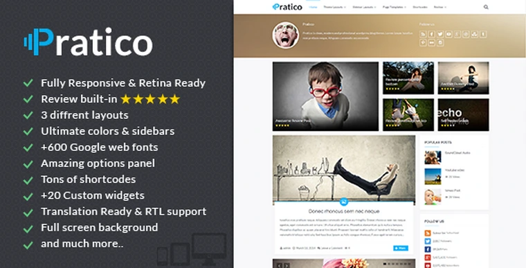 Pratico v1.0.1 - Retina Responsive WordPress Blog Theme31113