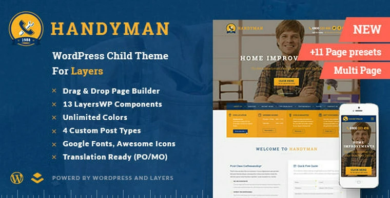 Handyman v1.4.4.4 - Craftsman Business WordPress Theme22532