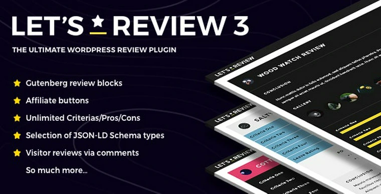 Let's Review v3.0.0 - WordPress Plugin With Affiliate Options34229