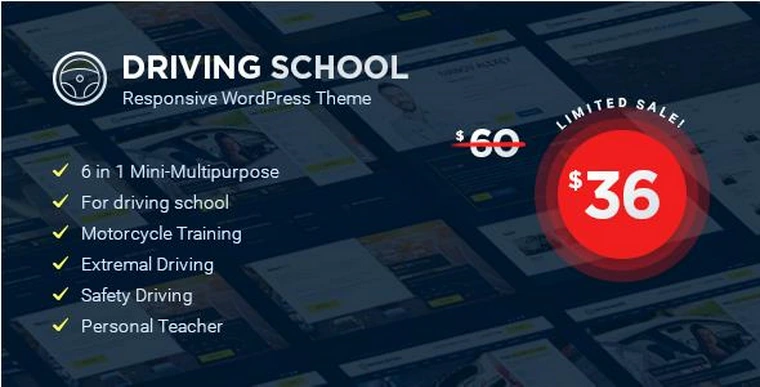 Driving School v1.4.0 - WordPress Theme32322