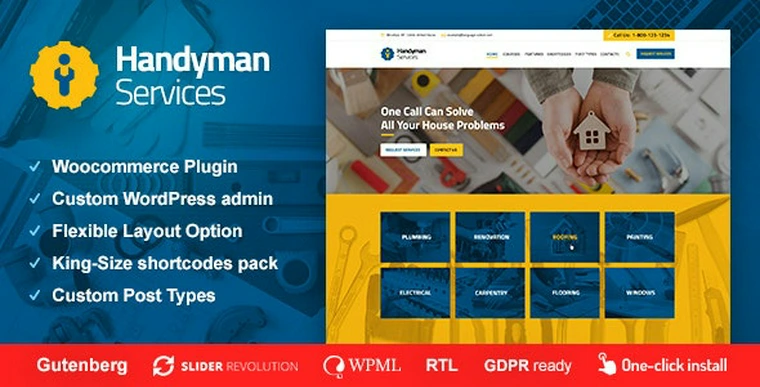 Handyman Services v1.0.8 - Construction & Renovation WordPress Theme32438