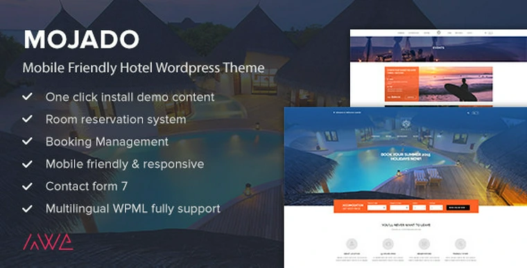 Mojado v3.0.0 - Mobile Friendly Hotel WordPress Theme26990