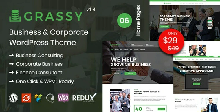 Grassy v1.4 - Business WordPress Theme38632