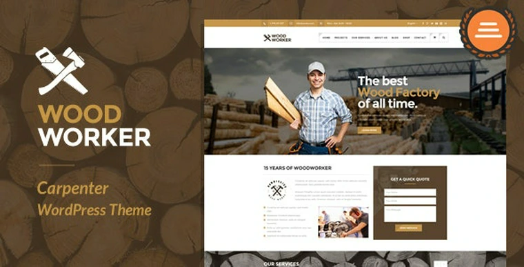 WoodWorker v3.5 - Carpenter Handy Service WordPress Theme34666