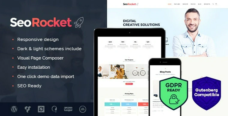 Seo Rocket v1.3 - Advertising & Marketing WordPress Theme34024