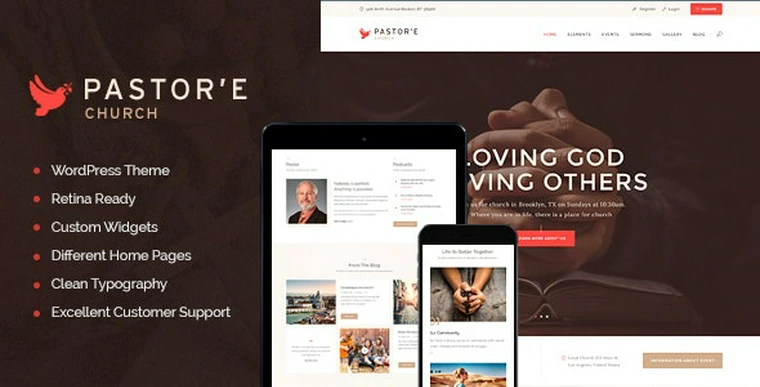 Pastor'e v1.4 - Church, Religion & Charity WordPress Theme32741