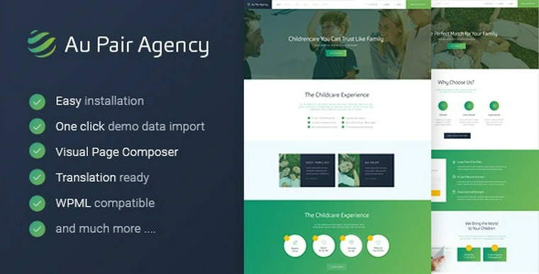 Au-Pair v1.2.2 - Babysitting & Nanny Agency WordPress Theme33999