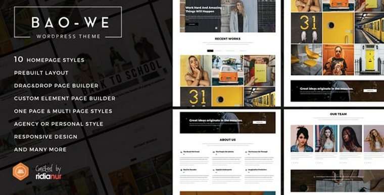 Baowe v1.1 - Responsive One/Multi Page Portfolio Theme23019