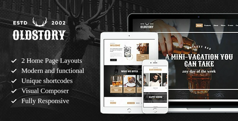 OldStory v1.7 - Whisky Bar | Pub | Restaurant WP Theme24610