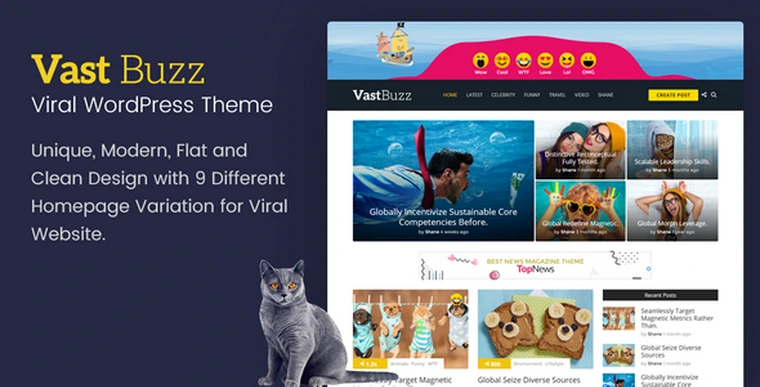 Vast Buzz v1.1.3 - Viral & Buzz WordPress Theme27580