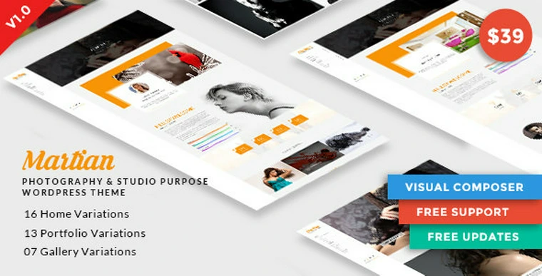 Martian v1.0.0 - Photography & Studio Purpose WordPress Theme22771