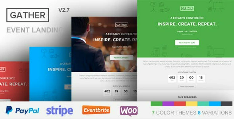 Gather v3.0.3 - Event & Conference WP Landing Page Theme37453