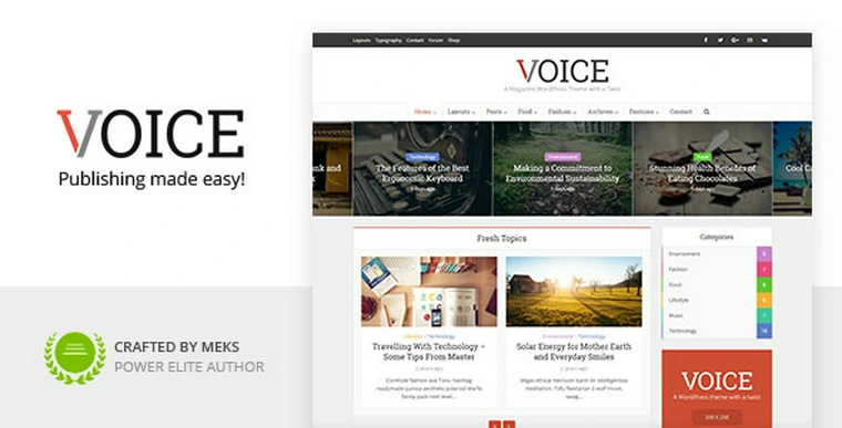 Voice v3.0.2 - Clean News/Magazine WordPress Theme45350