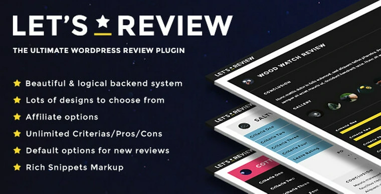 Let's Review v2.5.1 - WordPress Plugin With Affiliate Options27439