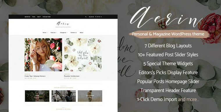 Aerin v1.0 - Personal & Magazine WordPress27175