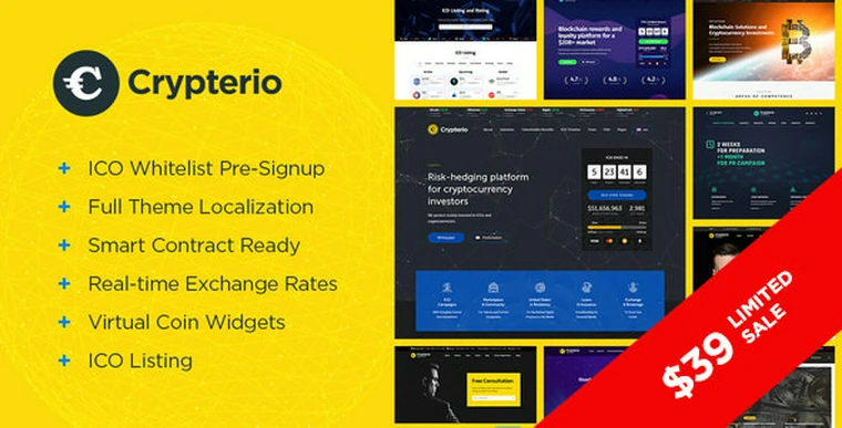 Crypterio v1.8 - ICO and Cryptocurrency WordPress Theme24074