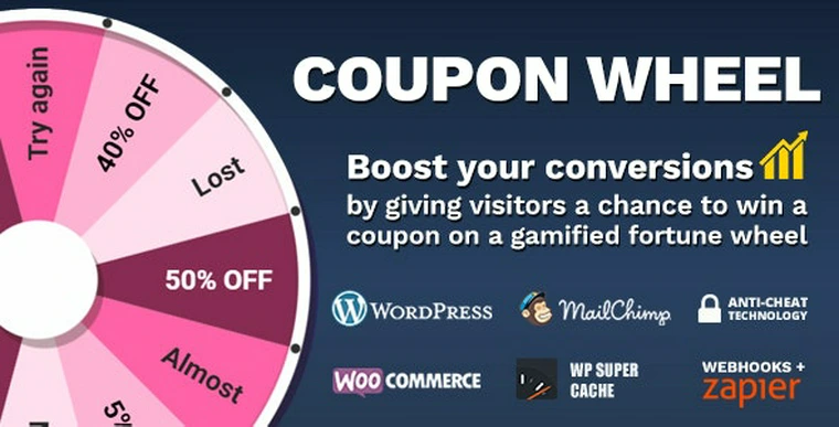 Coupon Wheel For WooCommerce and WordPress v2.7.333090