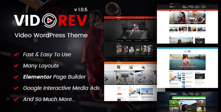 VidoRev v1.0.5 - Video WordPress Theme25293