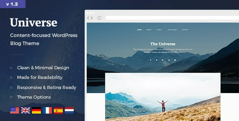 Universe v1.2.1 - Clean & Minimal WordPress Blog Theme32974