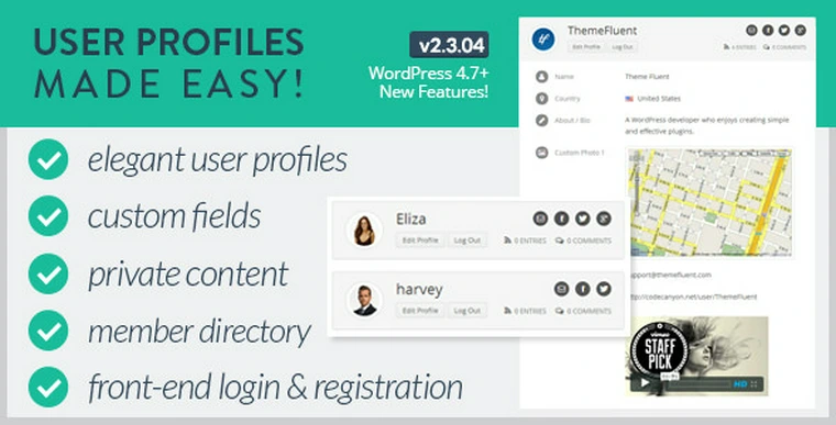 User Profiles Made Easy v2.3.04 - WordPress Plugin24126