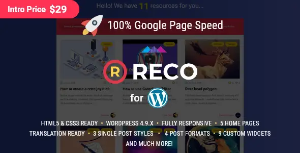 Reco v1.5 - Minimal Theme for Freebies26735