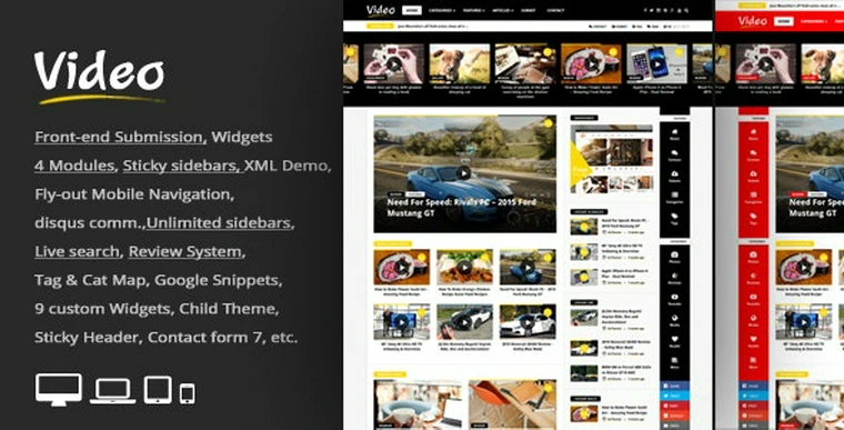 Video News v3.1 - WordPress Magazine / Newspaper Theme35589