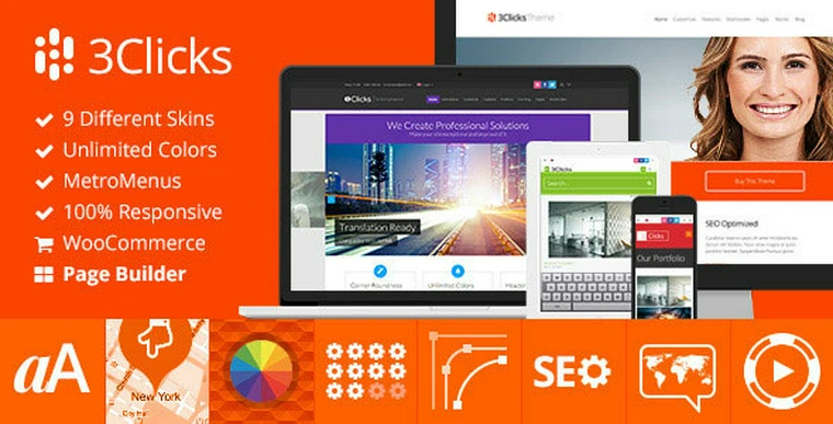 3Clicks v3.14 - Responsive Multi-Purpose WordPress Theme23967