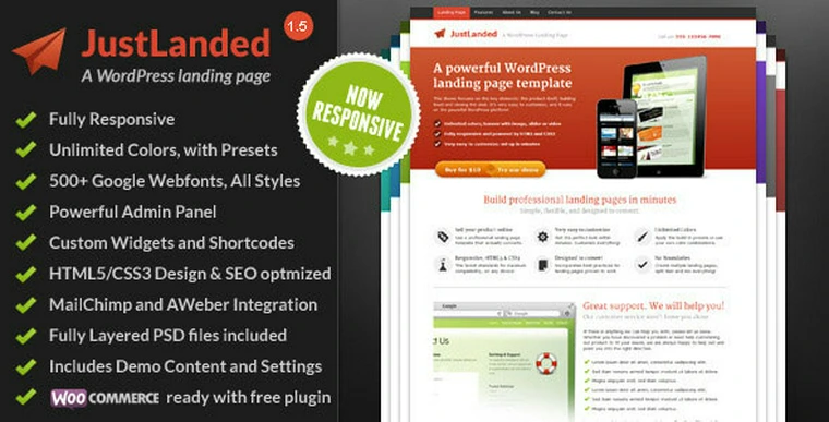 JustLanded v1.7.0 - WordPress Landing Page24067