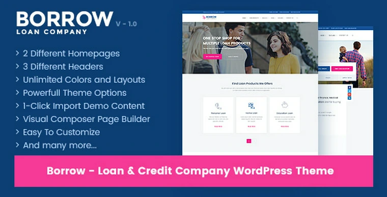 Borrow v1.2.0 - Loan Company Responsive WordPress Theme23499