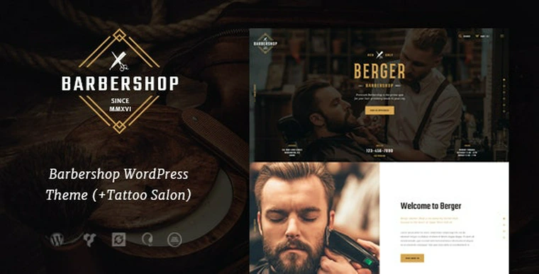 Berger v1.1.1 - Barbershop & Tattoo WordPress Theme32745