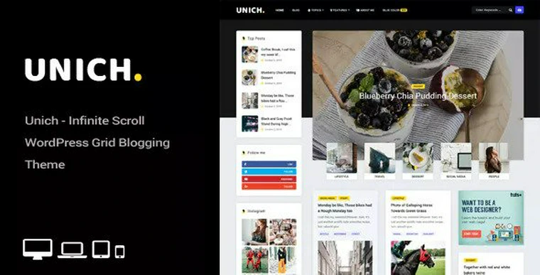 Unich v1.2 - Infinite Scroll Blogging Food Recipes29292