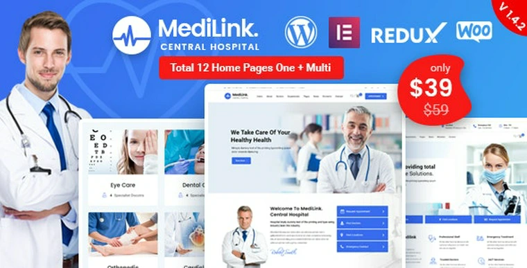 Medilink v1.5.0 - Health & Medical WordPress Theme38537