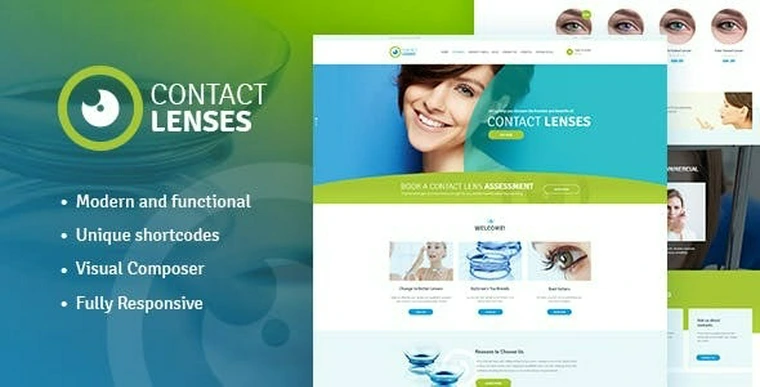 Contact Lenses Store & Vision Therapy Clinic Doctor v1.2 - WordPress Theme34182